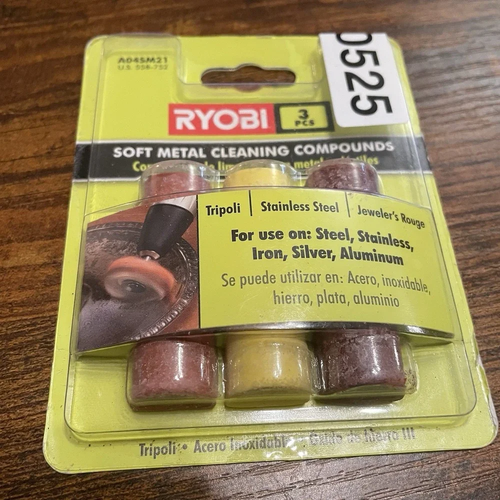 ✅Ryobi Soft Metal Polish 3pc Tripoli Stainless A04SM21 #️⃣0525